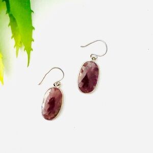 Elegant Silver and Stone Earrings